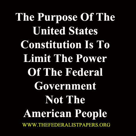 Purpose of the Federal Govt