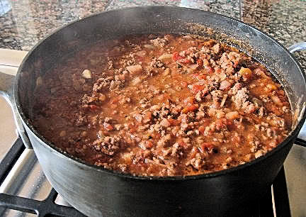 Chili in a pot